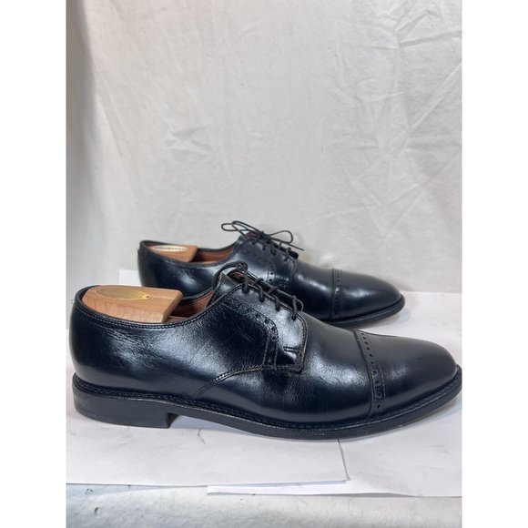 Allen Edmonds Clifton 3308 Mens Oxford Black Leather Cap Toe Dress Shoes Sz 9 D main image 5